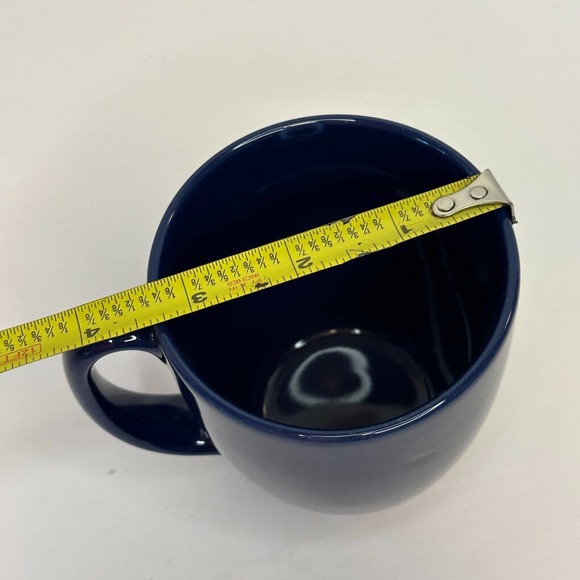 CORELLE Coordinate Stoneware Royal Deep Blue coffee Mugs set of 4 CLEAN/VINTAGE - Picture 9 of 16